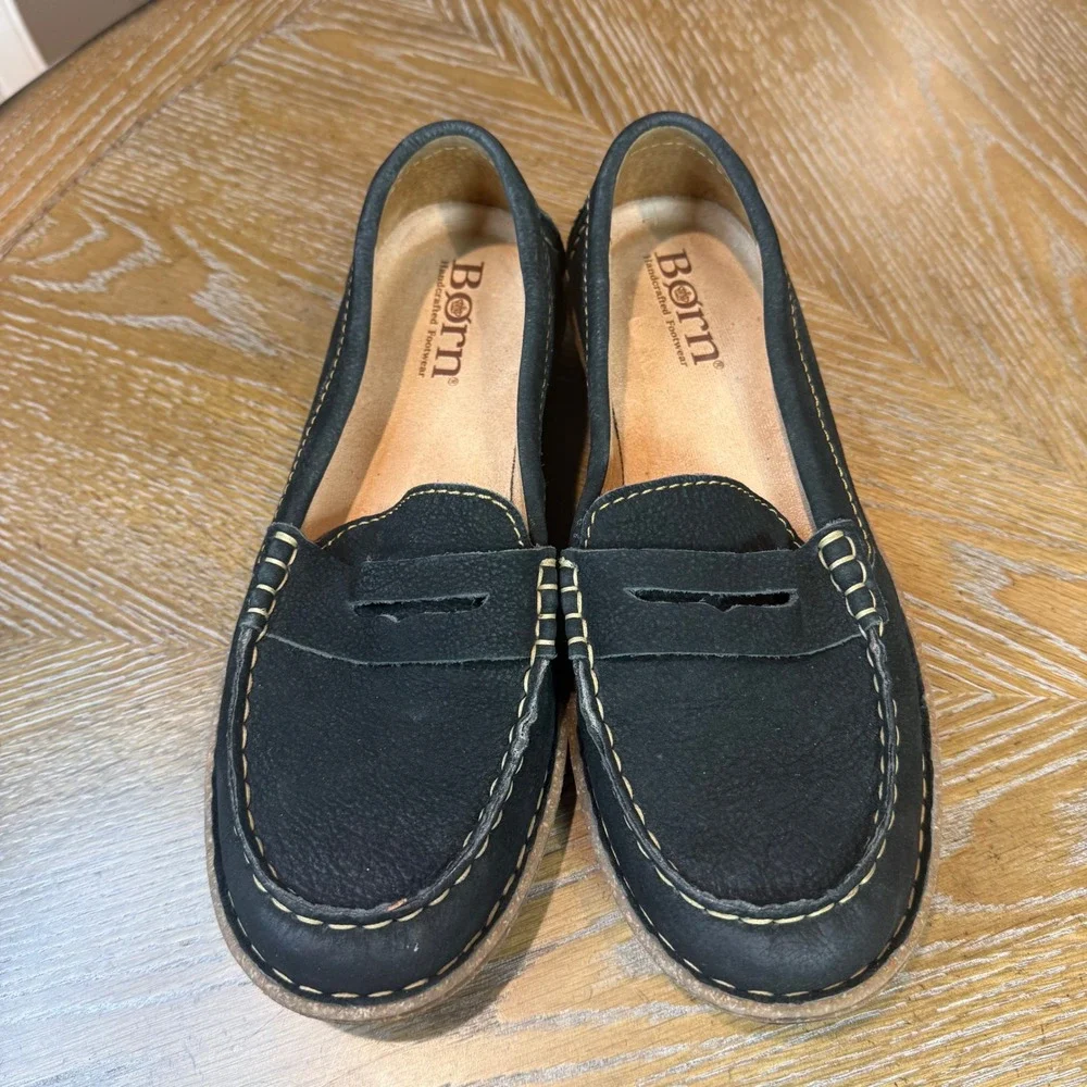 Born Nerina‎ Leather Suede Penny Loafers Women's Size 9 (39-40)